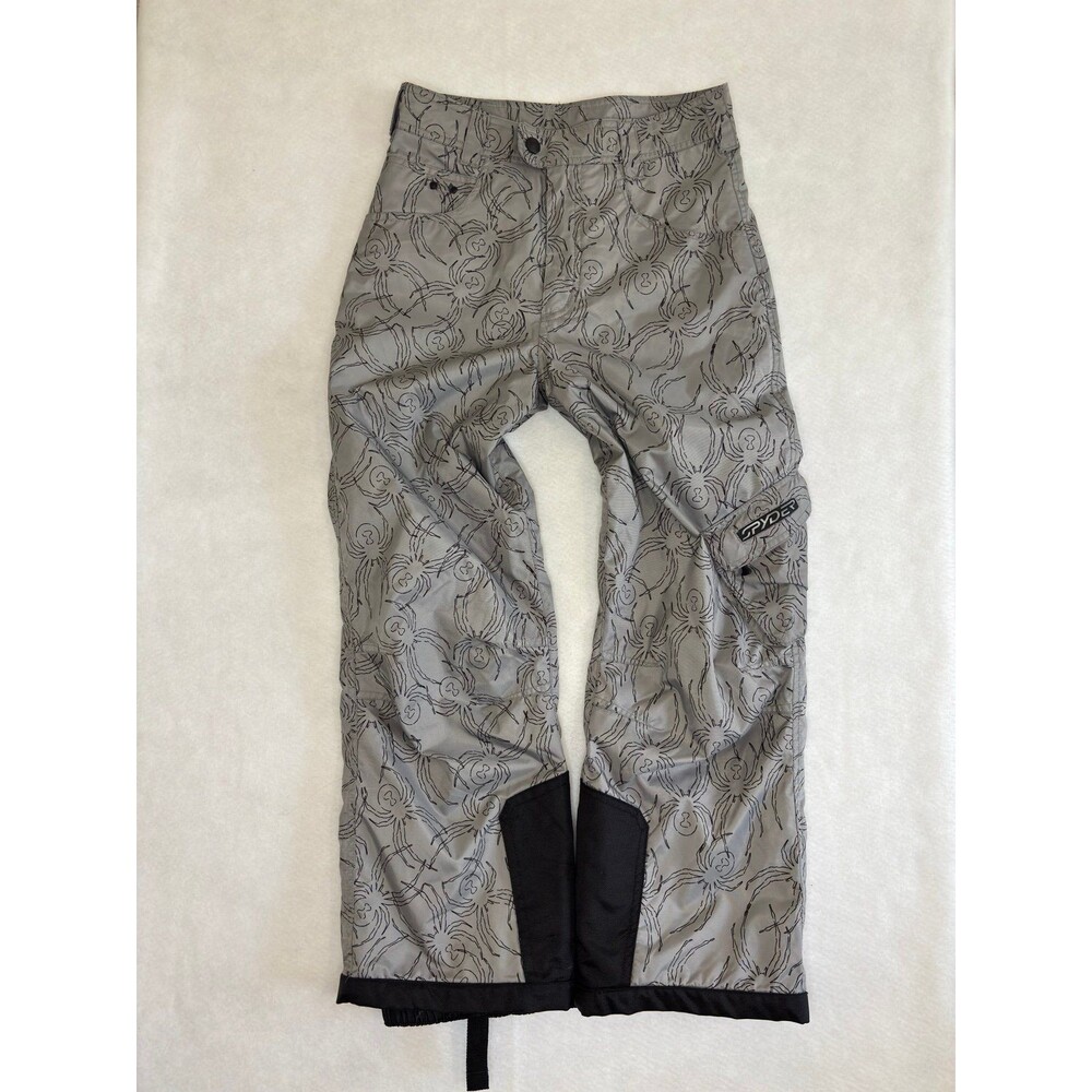 Spyder Kids 14 XT Gray Spider Print Insulated Ski Snow Pants